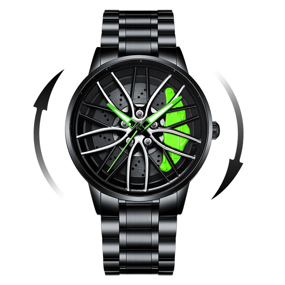 2024New Car Watch Rotating Dial Quartz Movement Stainless Steel VA AV VOOM Top Brand Sports Style Black Wrist Watch Reloj Hombre