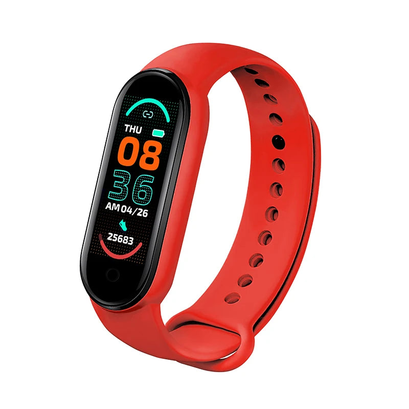 M6 Smart Watch Men Women Fitness Smart Bracelet Sports Band Heart Rate Blood Pressure Monitor Waterproof Multi-function Watches